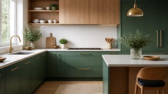 Изумрудная кухня в интерьере: сочетание цветов и удачные решения