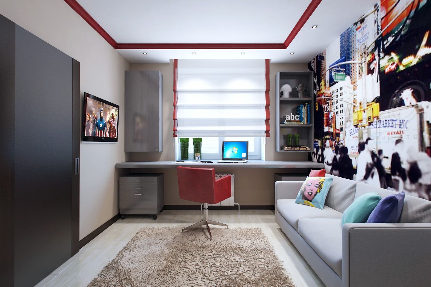 фото современных комнат для юноши
