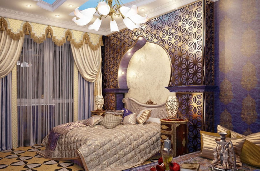 Спальня в восточном в стиле: 6 отличий арабского интерьера