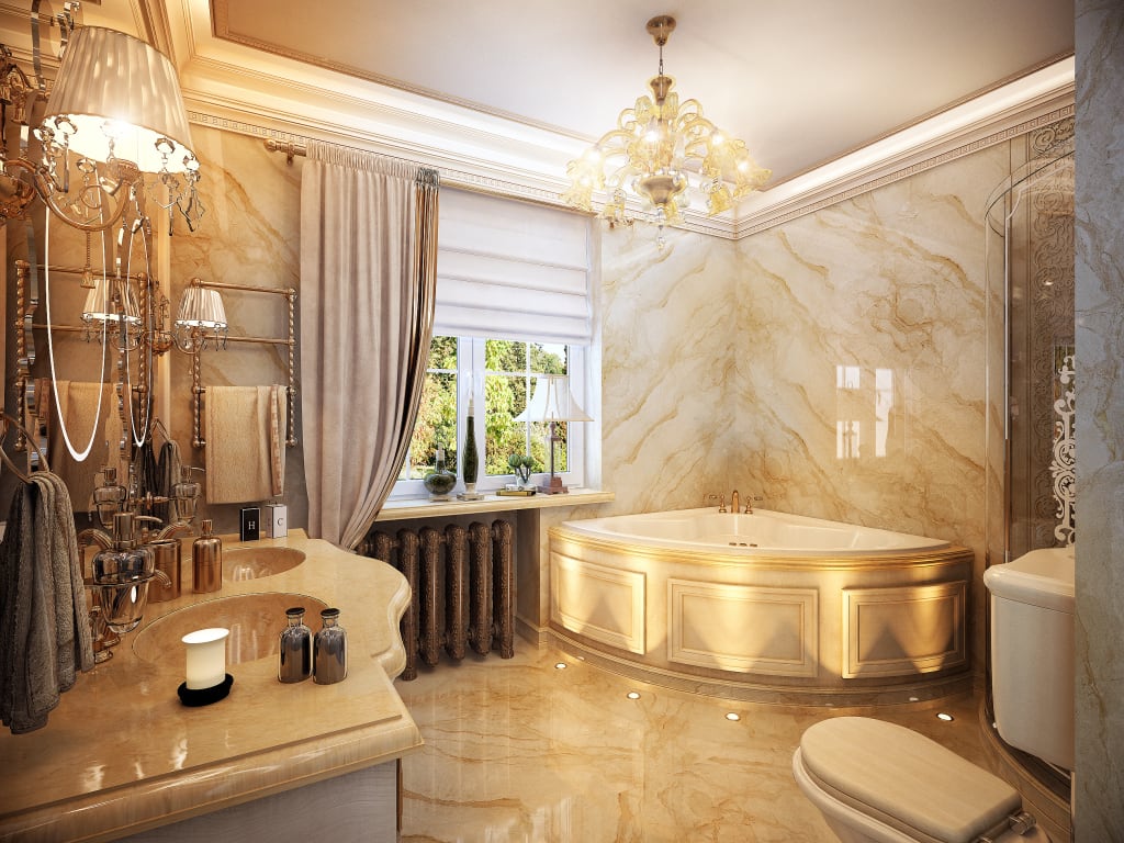 Красивые ванные комнаты в классическом стиле: 40+ фото