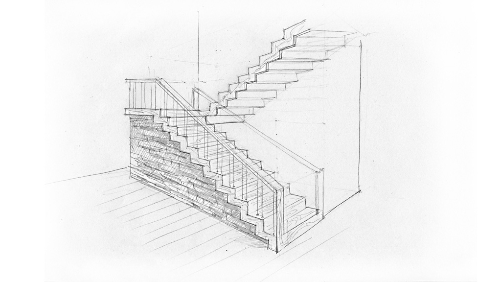 Рисунки на лестницах на второй этаж. Лестница сбоку в перспективе. Лестница в перспективе снизу. Ракурсы лестницы сверху сбоку. Лестница в перспективе построение сбоку.