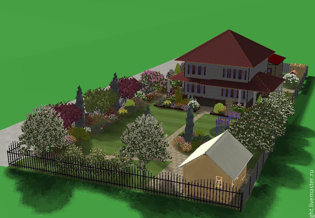 Ландшафтный дизайн дачного участка 8 соток: примеры зонирования с фото, варианты оформления частного загородного дома и земли прямоугольной формы