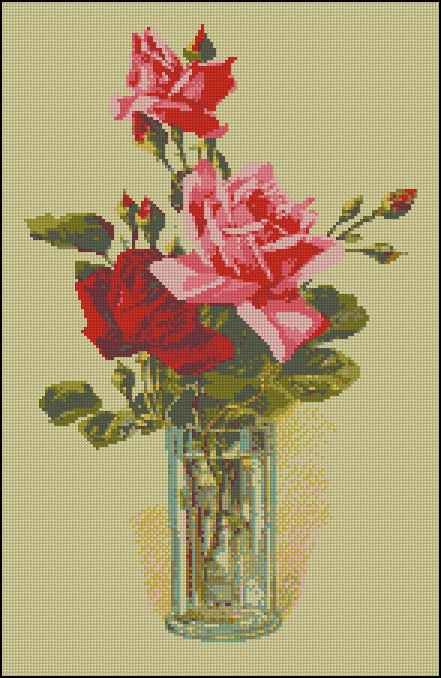Вышивка крестом розы в росе. вышиваем крестом нежные розы: мастер-класс