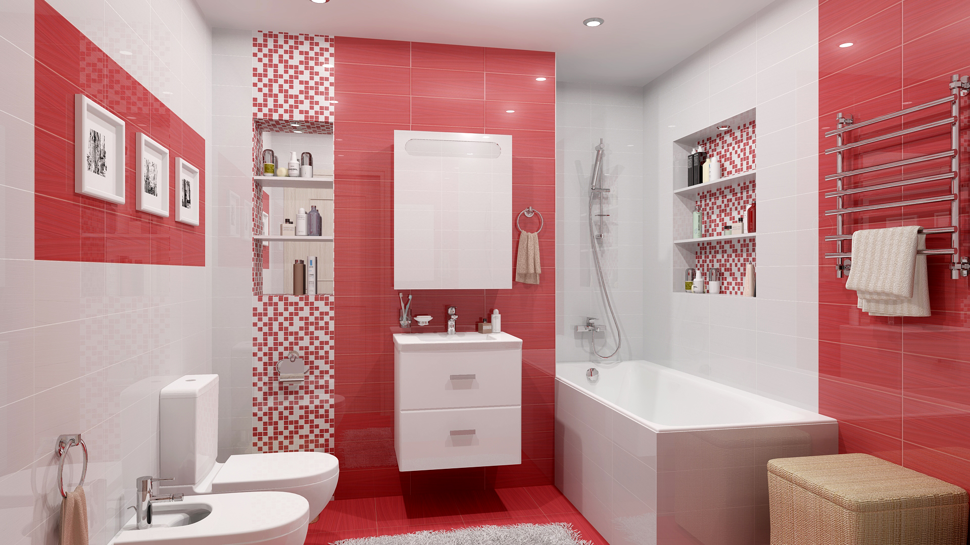 Фото ванных комнат в плитке после ремонта. модные ванные комнаты 2020-2021 года: какие узоры, цвета и тенденции в тренде
