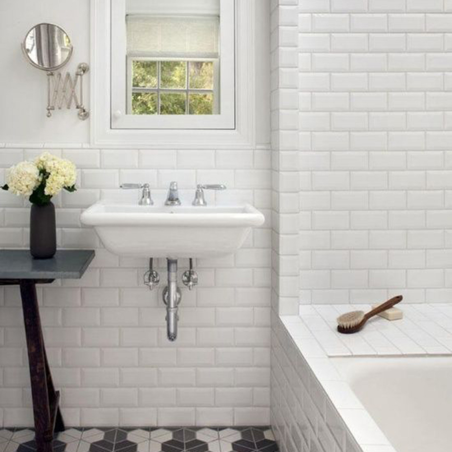 Плитка кабанчик в дизайне интерьера ванной комнаты: идеи и фото