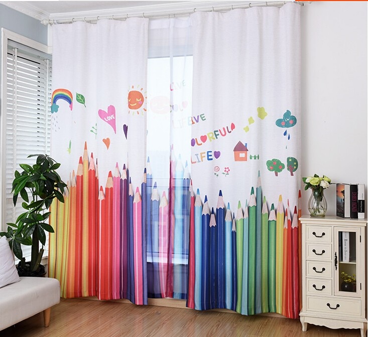 Занавески в детскую комнату: короткие, разноцветные и другие варианты в .