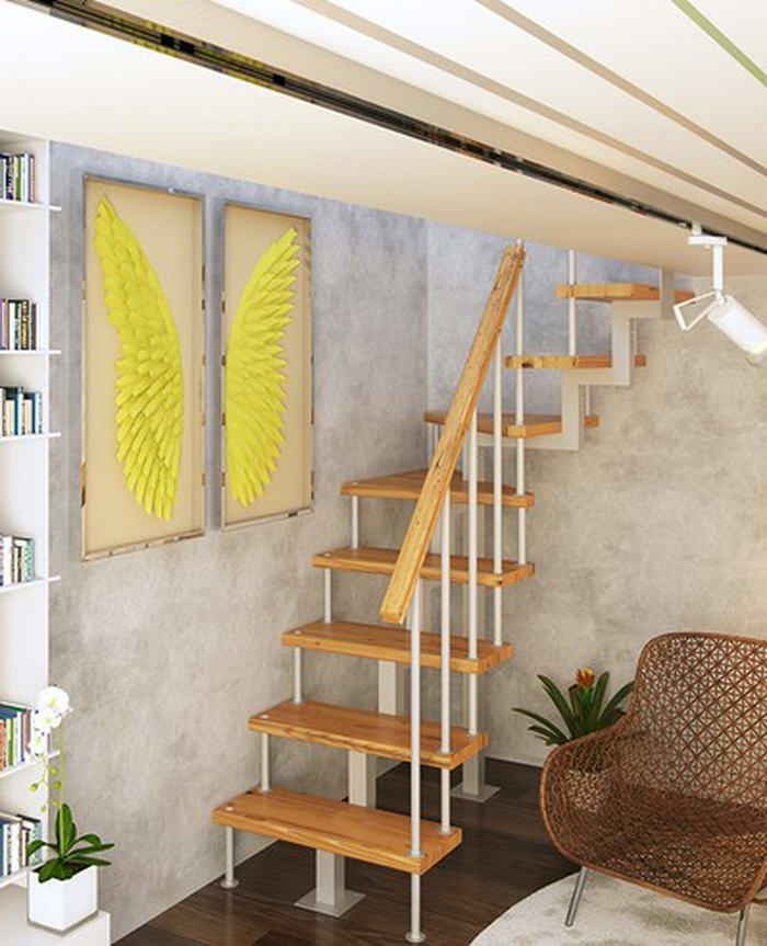 Варианты лестниц на второй этаж в частном доме, если мало места - квартира, дом, дача - медиаплатформа миртесен