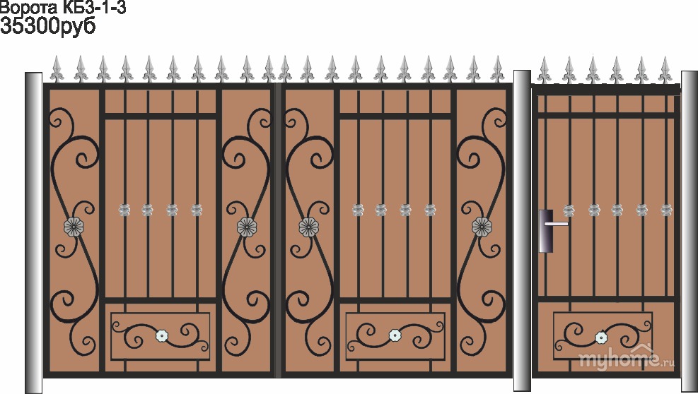 Правильный выбор или постройка металлических ворот, включающих внутри себя калитку: цена работ и фото решений