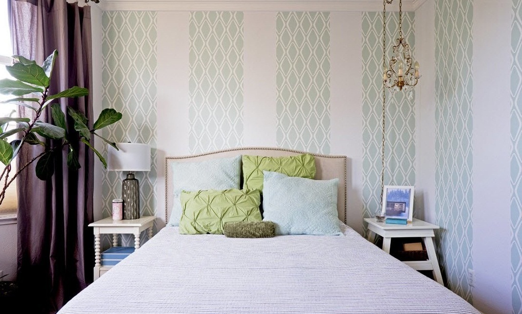 Комбинированные обои в спальню: дизайны с фото, правила выбора и хорошего тона в оформлении