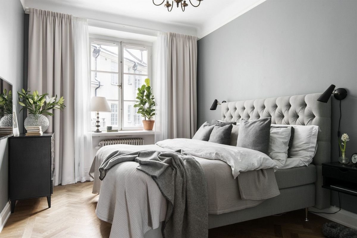 Идеи дизайна для спальни в серых тонах