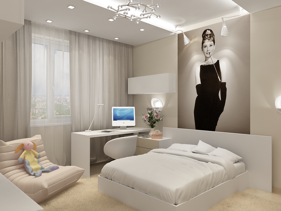Фото дизайн комнаты для девушки в современном стиле