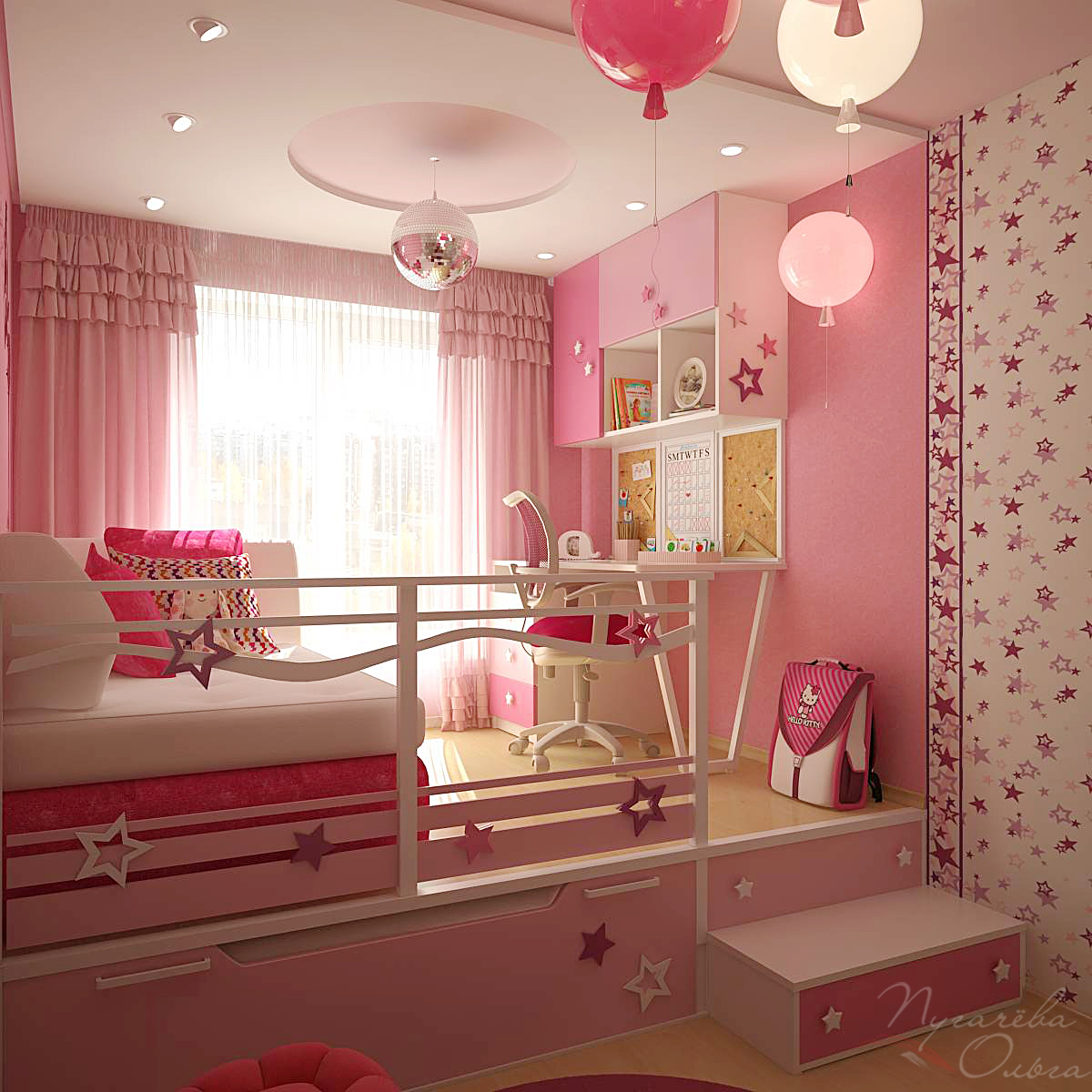 детская комната дизайн девочке 2