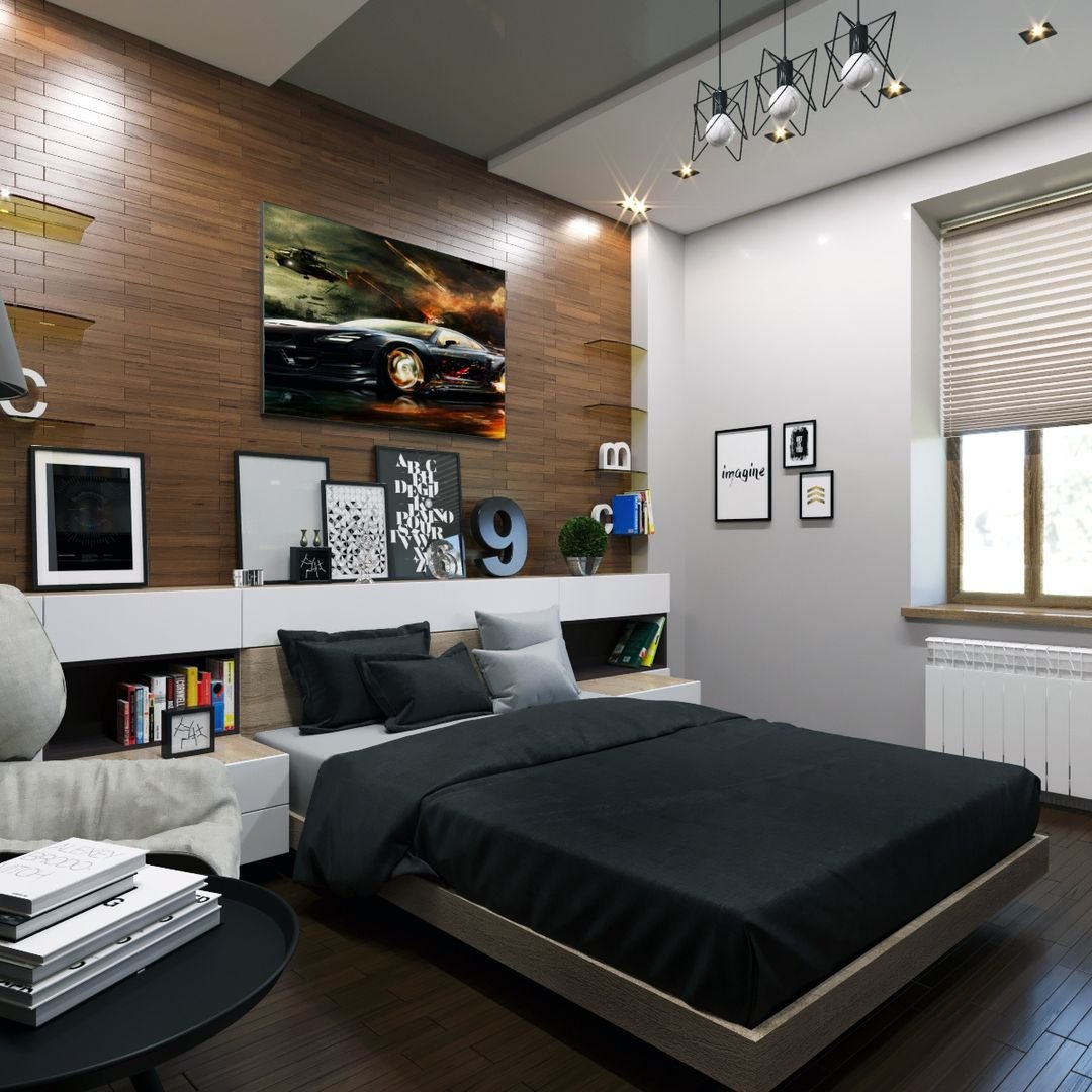 Интерьер комнаты для подростка мальчика: обои в спальню, дизайн для ремонта | дизайн и фото