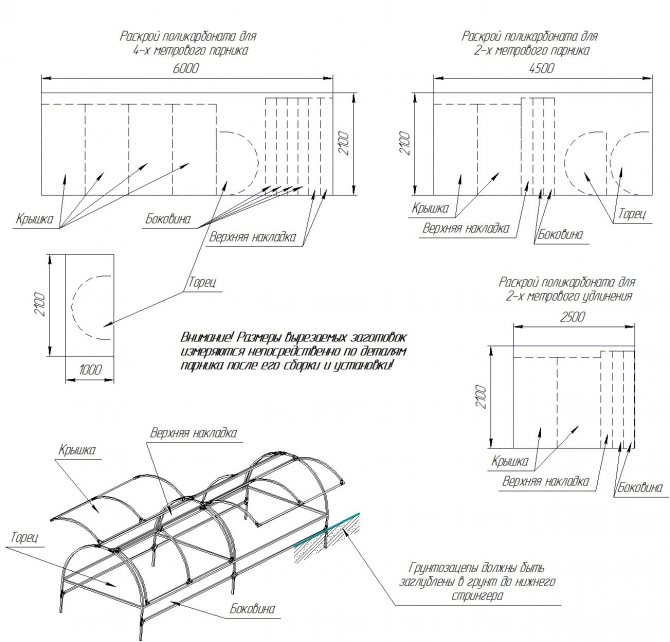 Арочные теплицы из поликарбоната - пошаговая инструкция как построить, чертежи и расчеты, фото и видео