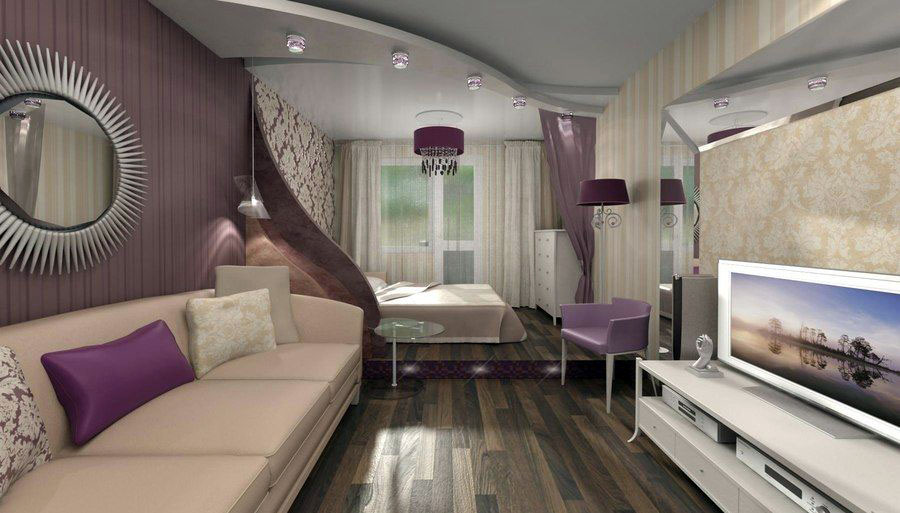 Создаем гостиную и спальню в одной комнате: 13 вариантов зонирования