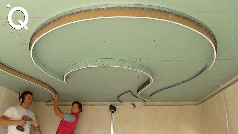 Потолок из гипсокартона - 90 фото современного дизайна. инструкция как сделать своими руками