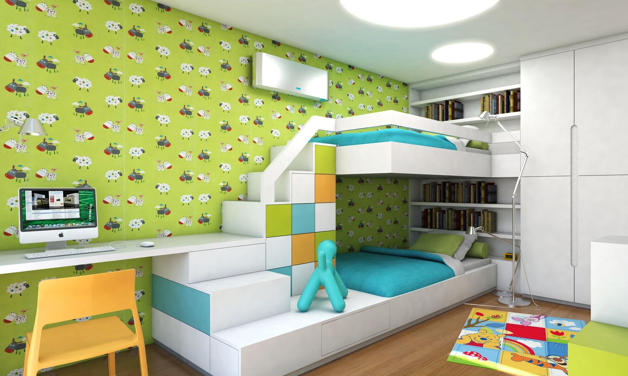 Детская спальня для двоих разнополых детей фото (61 фото): дизайн комнаты для девочки и мальчика