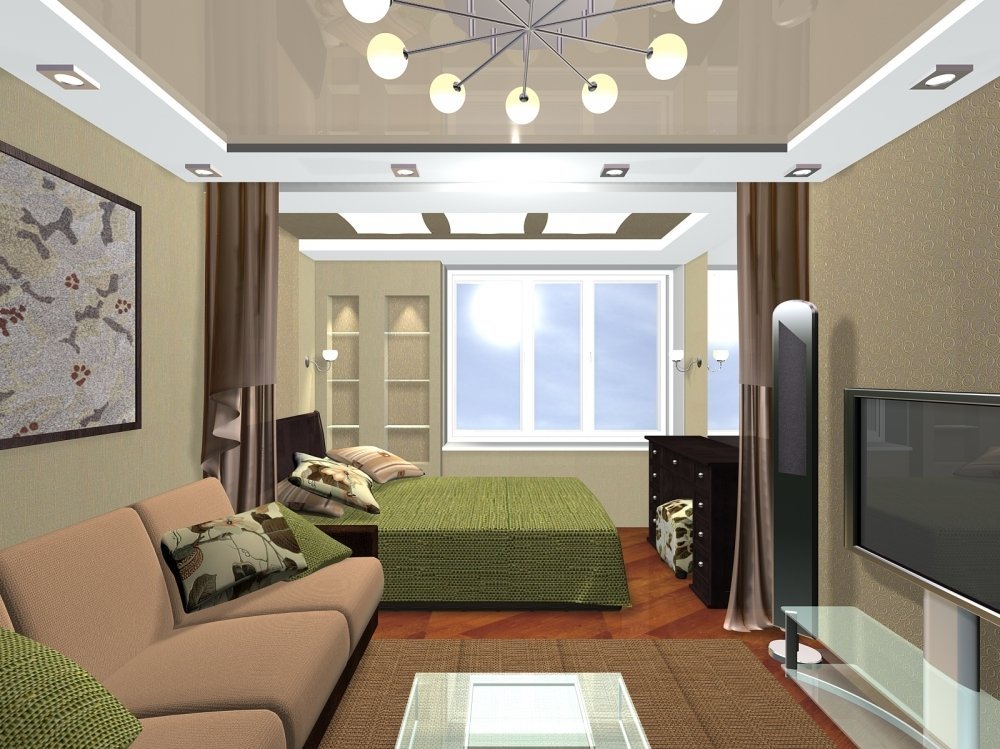 Гостиная, совмещенная со спальней: 120 фото красивых идей зонирования и удачных примеров дизайнаварианты планировки и дизайна
