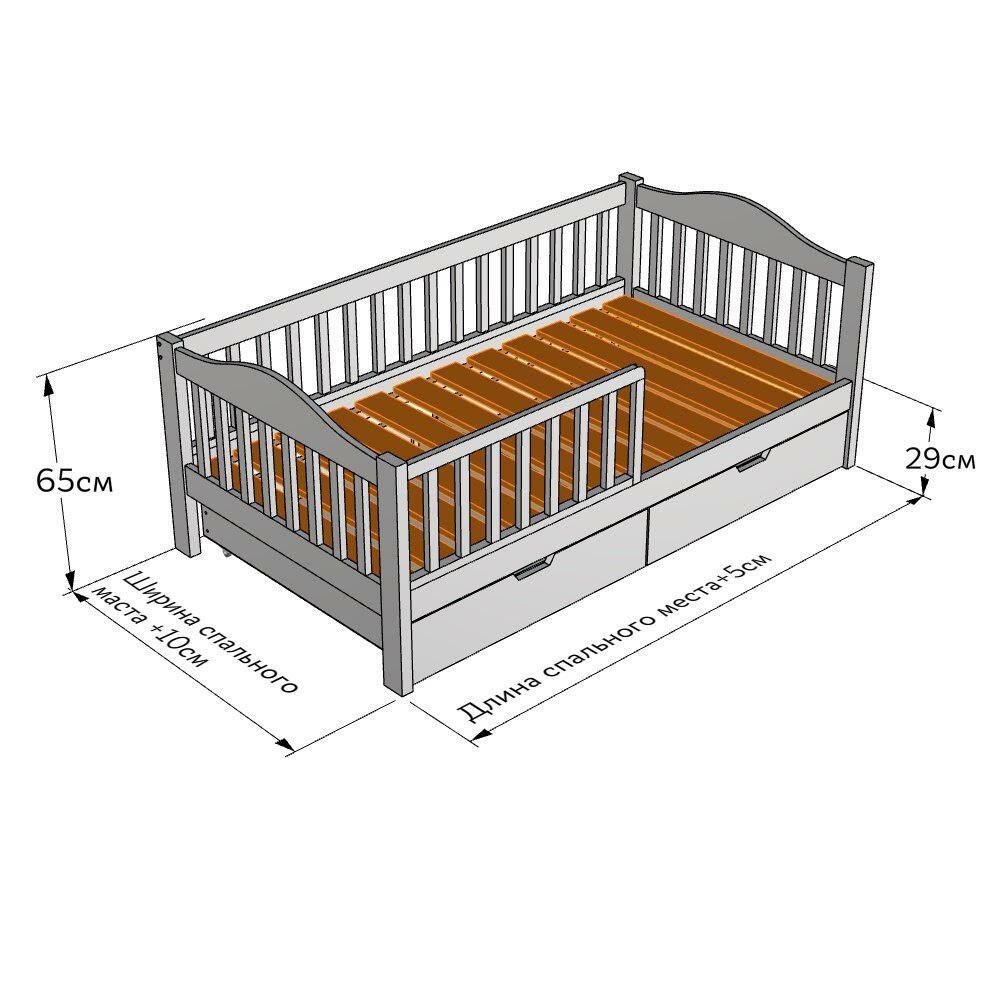 Фото детских кроватей с размерами