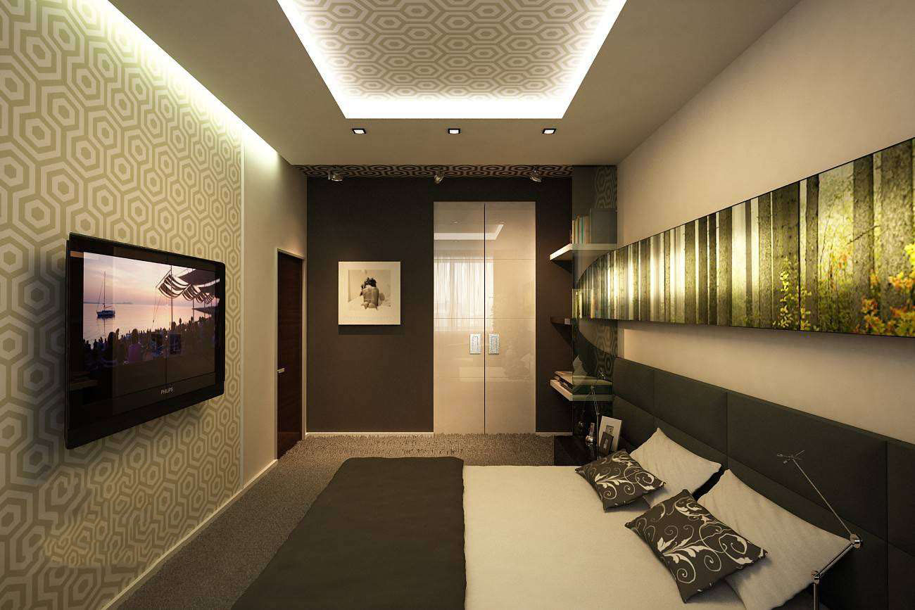 Длинная спальня: идеи дизайна узкой комнаты. фото