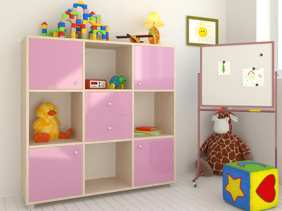 Стеллаж для игрушек в детскую комнату: 225+ (фото)