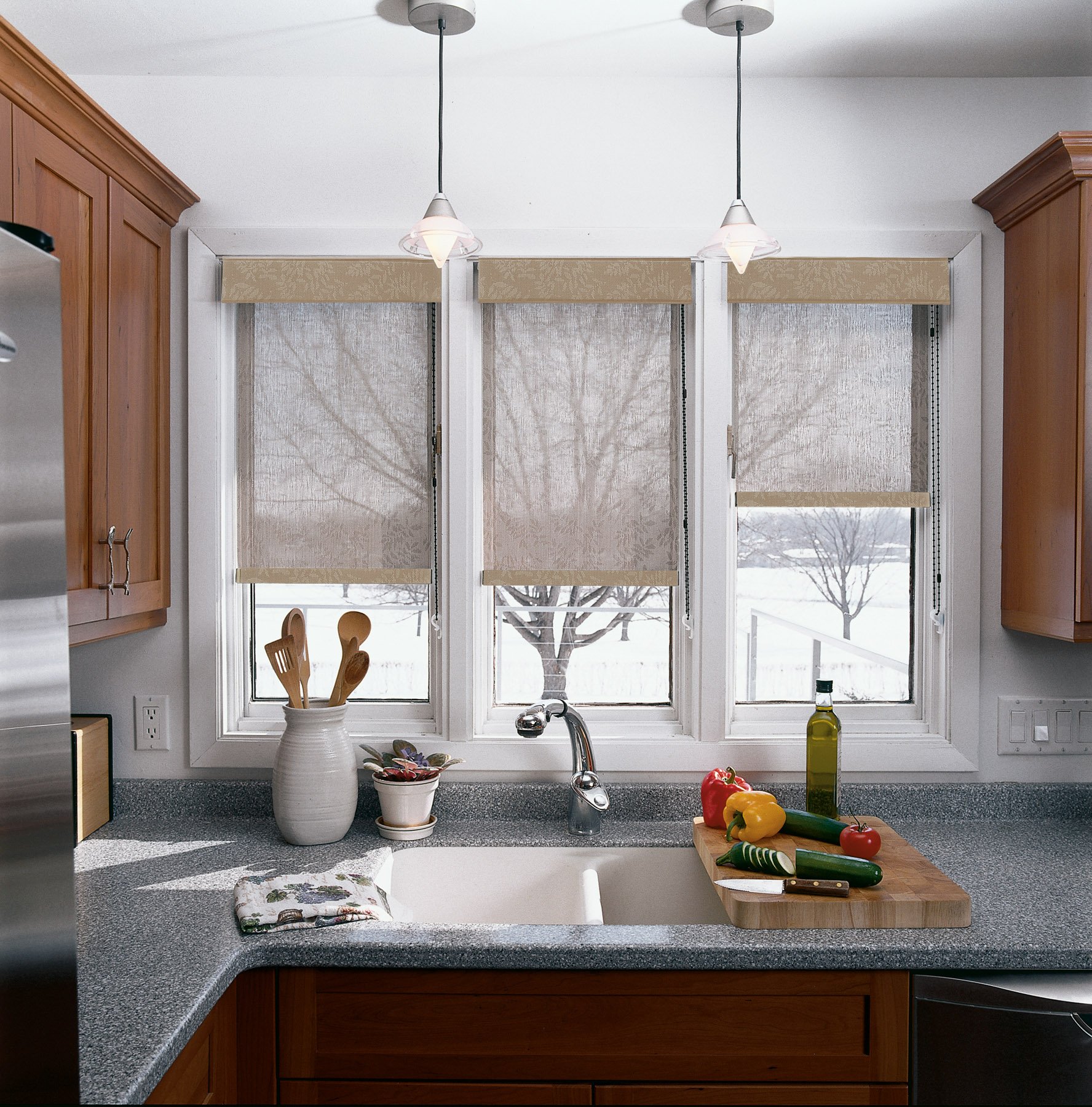 Оформление окна на кухне: 140 фото дизайна