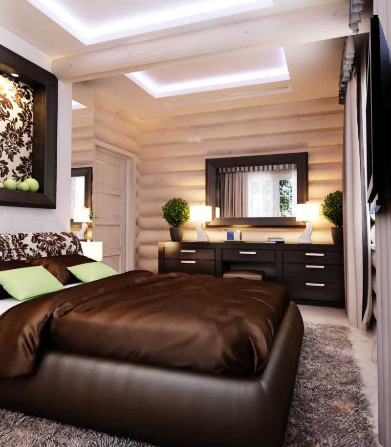 Спальни из дерева - 125 фото с лучшими идеями обустройства и декора