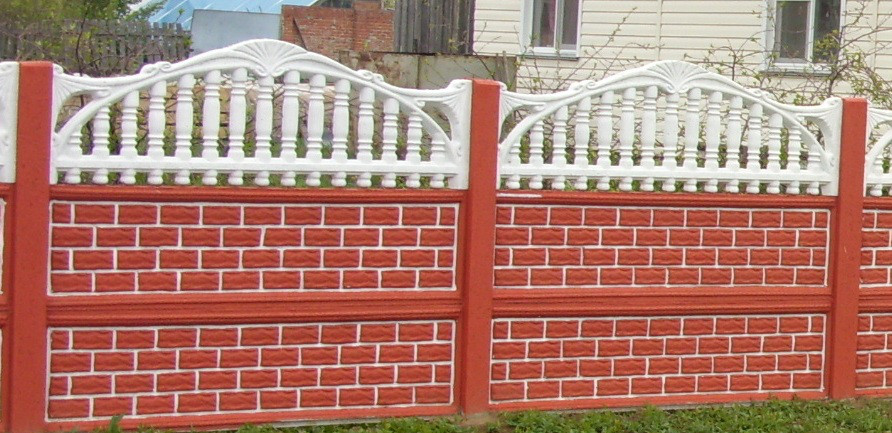 Декоративный бетонный забор своими руками