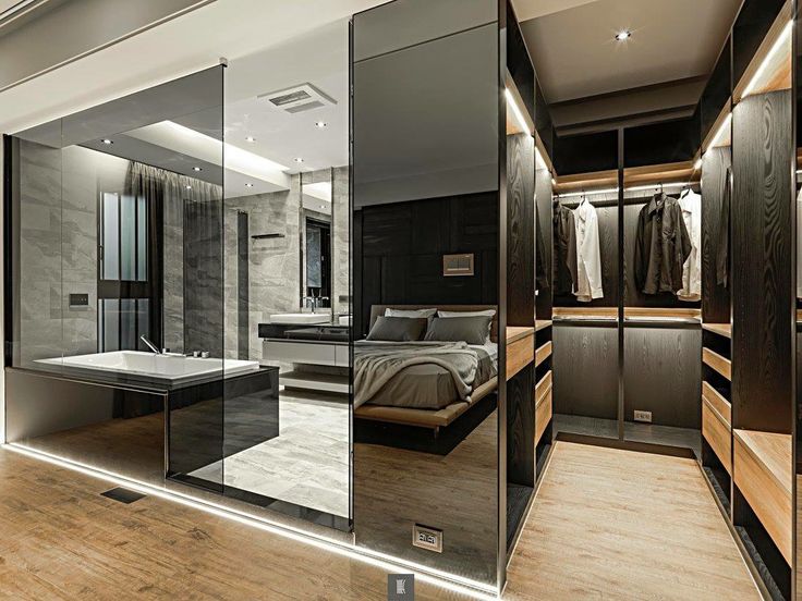 Гардеробная в спальне +100 фото: дизайн спальни с гардеробной