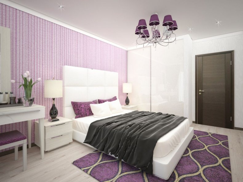 Обои сиреневого цвета в дизайне гостиной, спальни и других комнатах. удачные комбинации и сочетания (90+ фото)