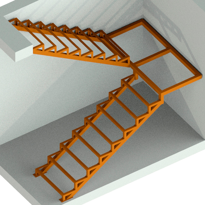 Сампострой - расчёт лестницы из бетонных ступеней по стальным косоурам. узлы лестницы по стальным косоурам. отделка и ограждение лестницы.