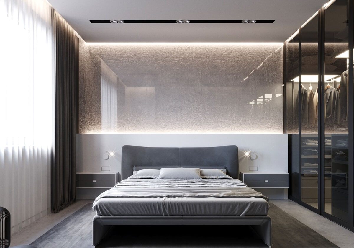 Создание интерьера спальни в стиле минимализм: 50 фото идей