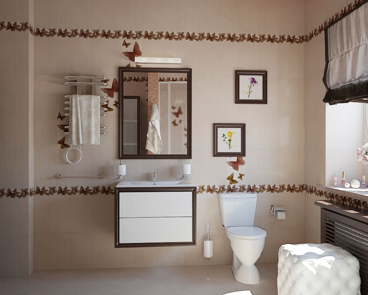 Декор ванной комнаты +60 фото идей