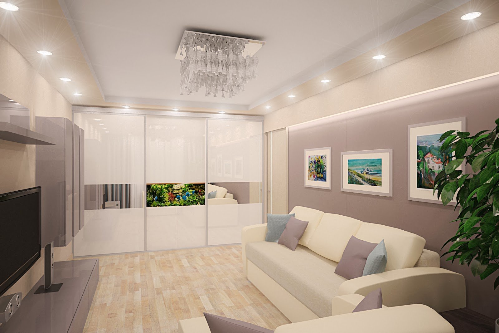 Оформление гостиной 24 кв. м.: создаем уютный дизайн с кухней или спальней