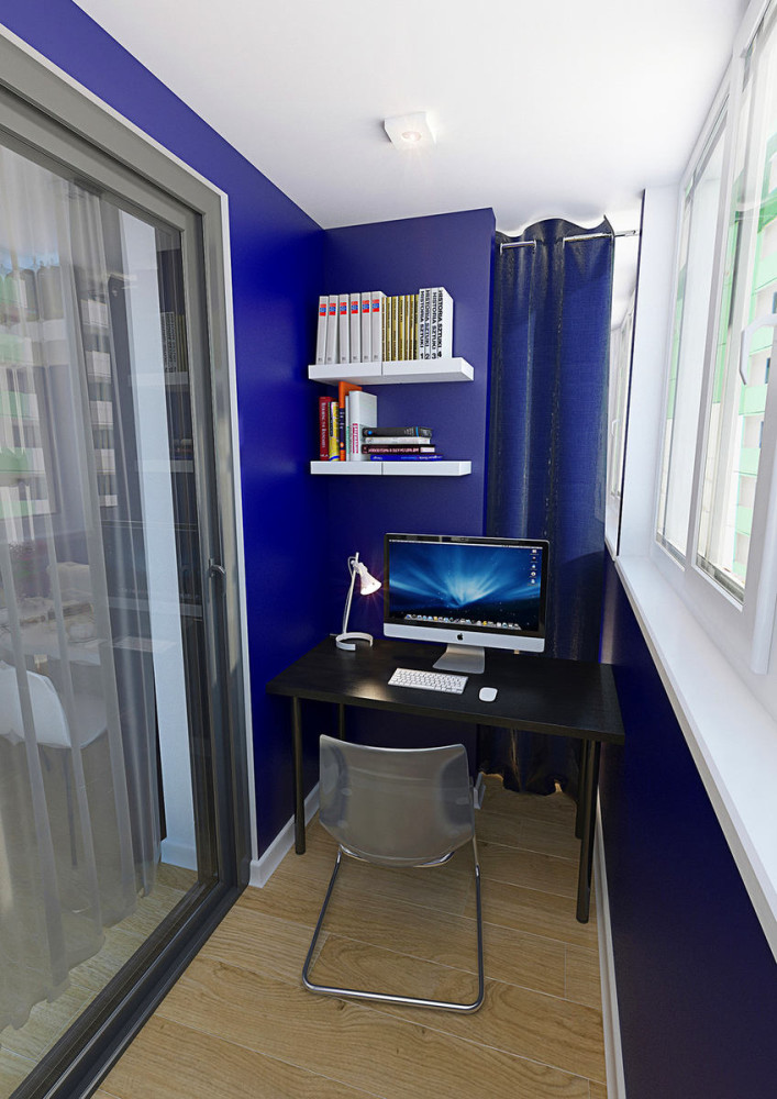 Как сделать кабинет на балконе: плюсы и минусы балконной рабочей зоны, варианты планировки, оборудования и дизайна