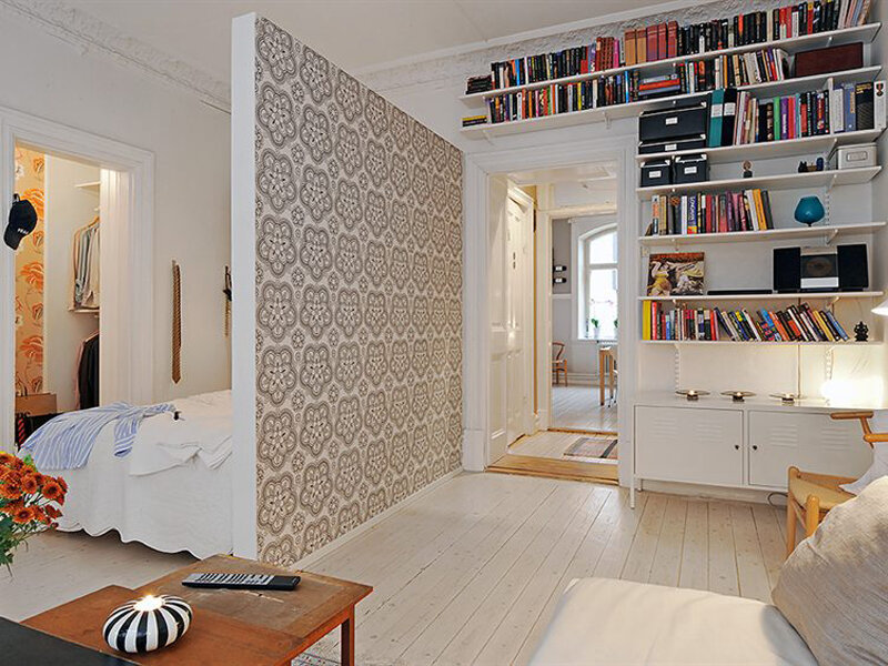 Зонирование комнаты на спальню и гостиную: как разделить на две зоны, современные идеи
 - 27 фото