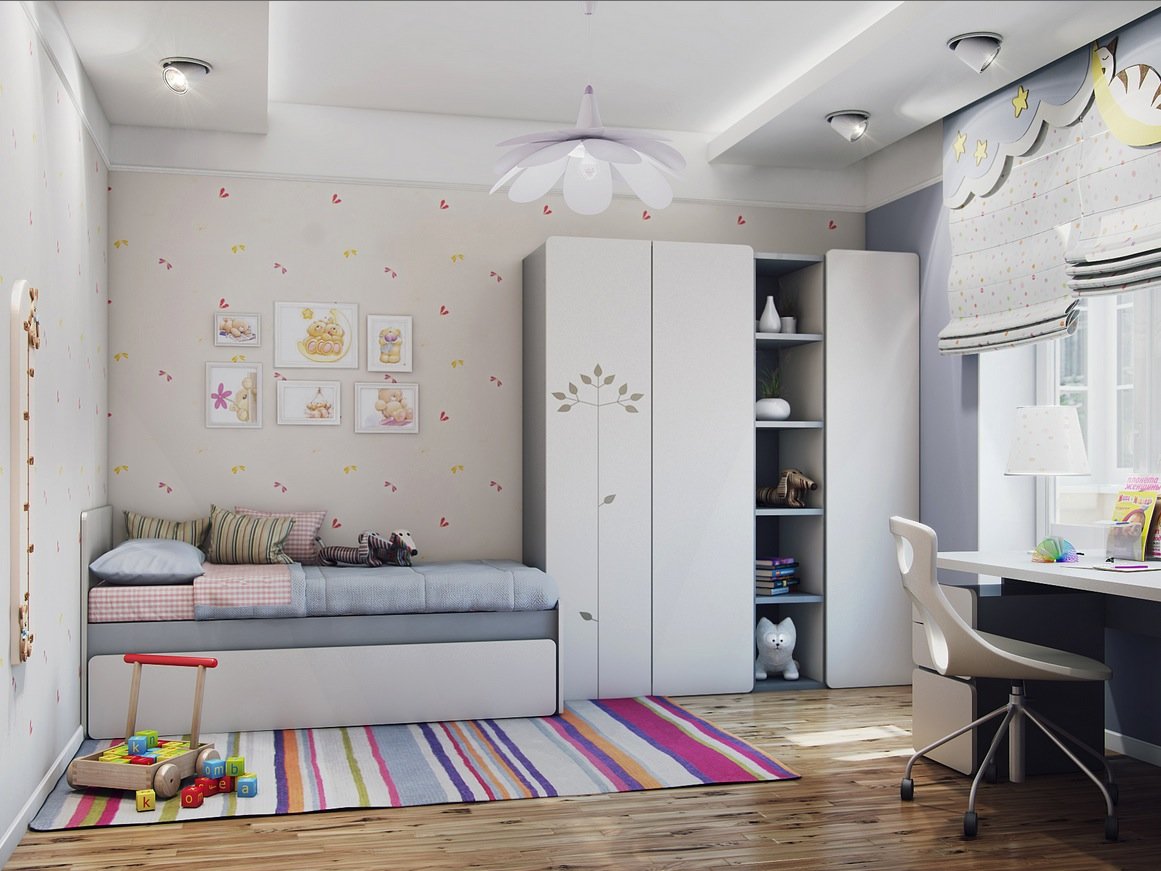 Детская комната 10 кв. м. - варианты идеального дизайна в современном стиле (60 фото)