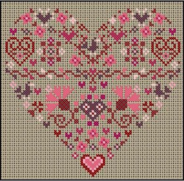 Милые сердцу штучки: вышивка крестом: "дела сердечные или 36 вариаций на тему "сердце" + несколько схем"