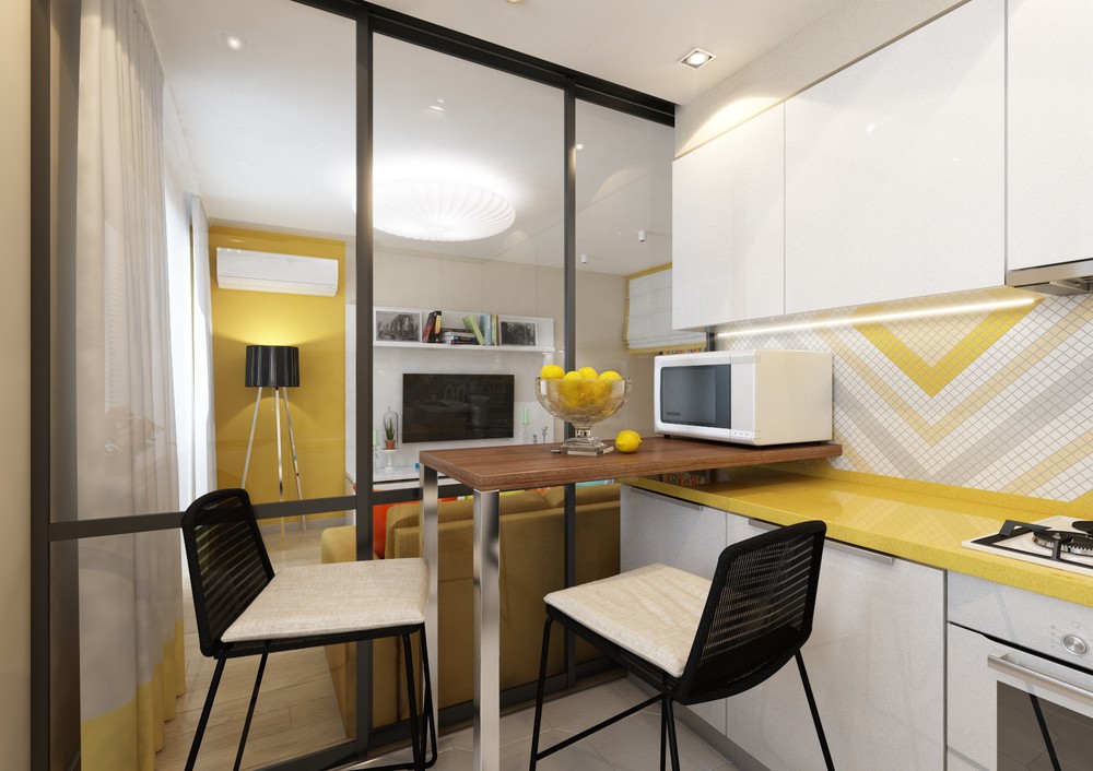 Кухня 3 на 3: дизайн на 9 кв метров - идеи планировки, проект для квартиры по интерьеру квадратной в панельном доме