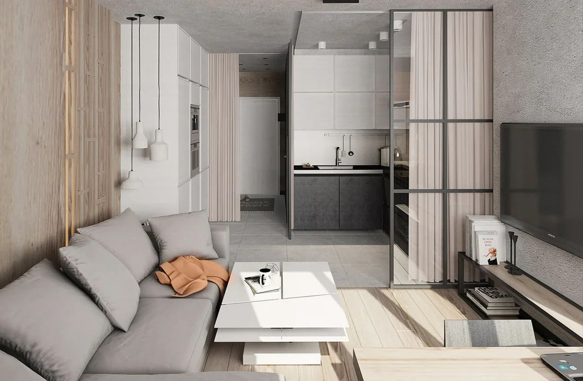 Современный дизайн квартиры 50 кв. м | gd-home.com