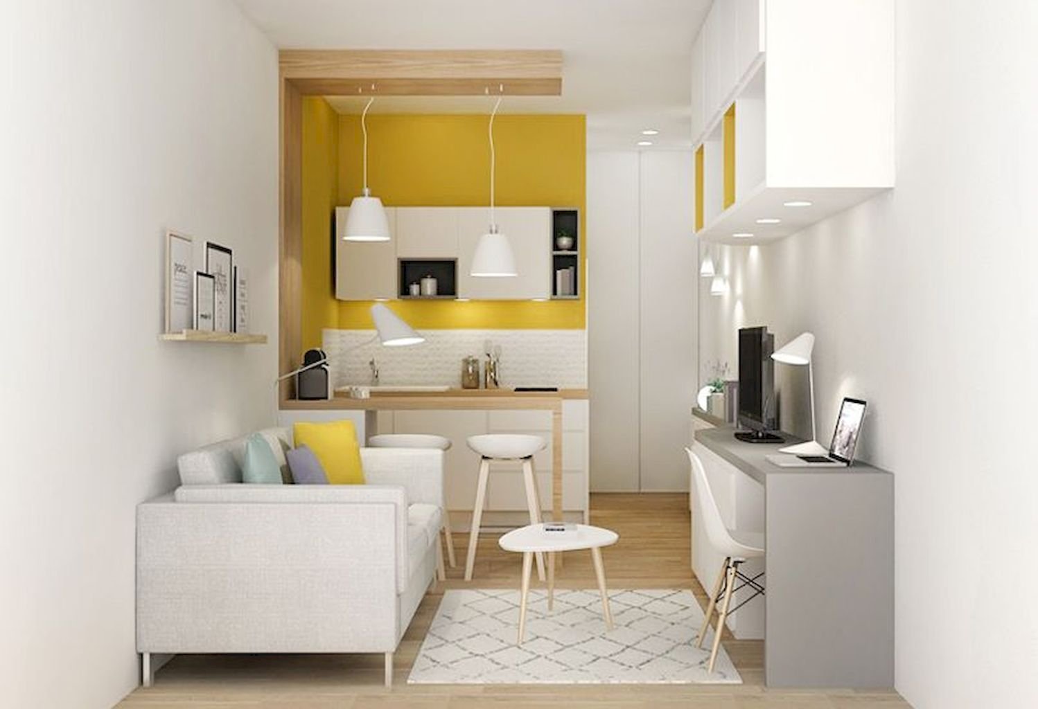 Дизайн маленькой квартиры студии: забудьте о скучном интерьере