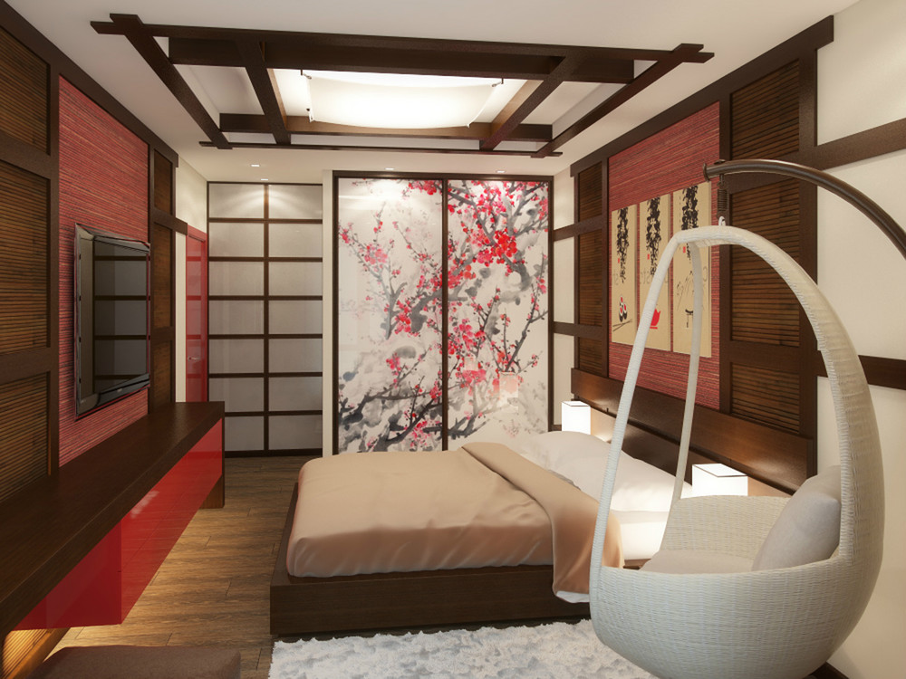 Японский стиль в интерьере комнаты: современный дизайн
 - 26 фото
