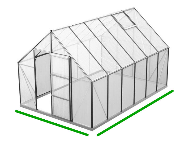 Схема теплицы из поликарбоната с размерами 3х6