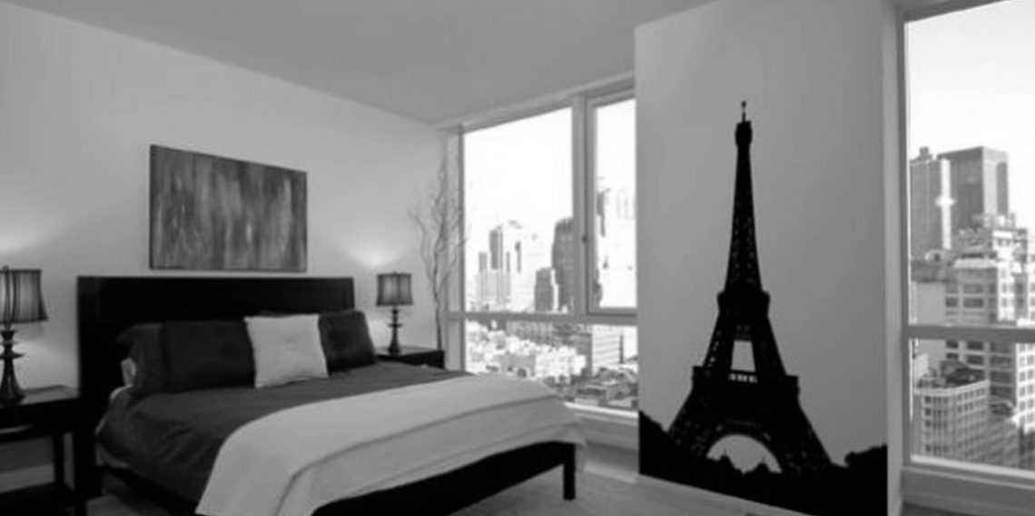 Обои города на стену: в интерьере фото, лондон с рисунком, париж ночной, изображение зимнее, черно-белый стиль