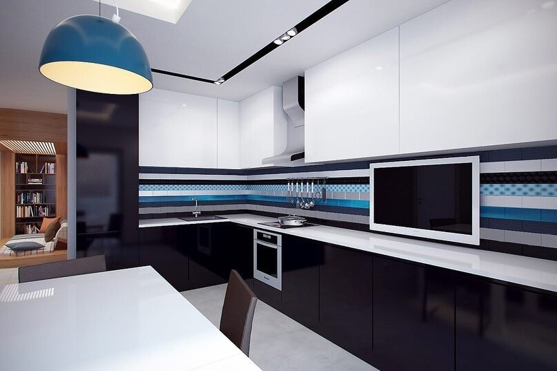 Черно-белая кухня - правила оформления, лучшие стилевые решения отделки и советы по выбору интерьера