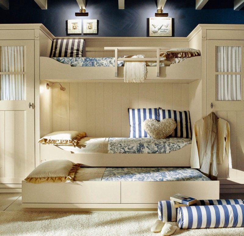 Комната для троих детей разного возраста и пола: дизайн интерьера спальни