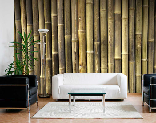 Бамбук в интерьере - применение в декоре +50 фото