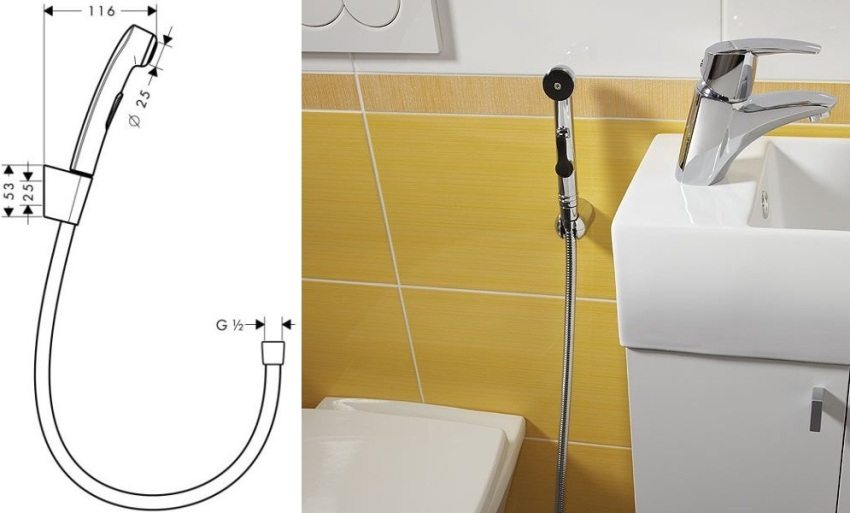 Гигиенический душ. монтаж смесителя с гигиеническим душем.