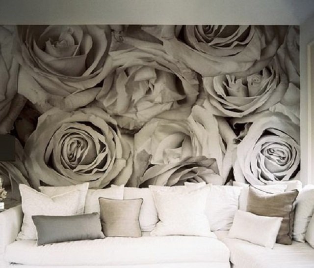 Обои с розами в интерьере: подбираем отделочные материалы для стен (34 фото)
