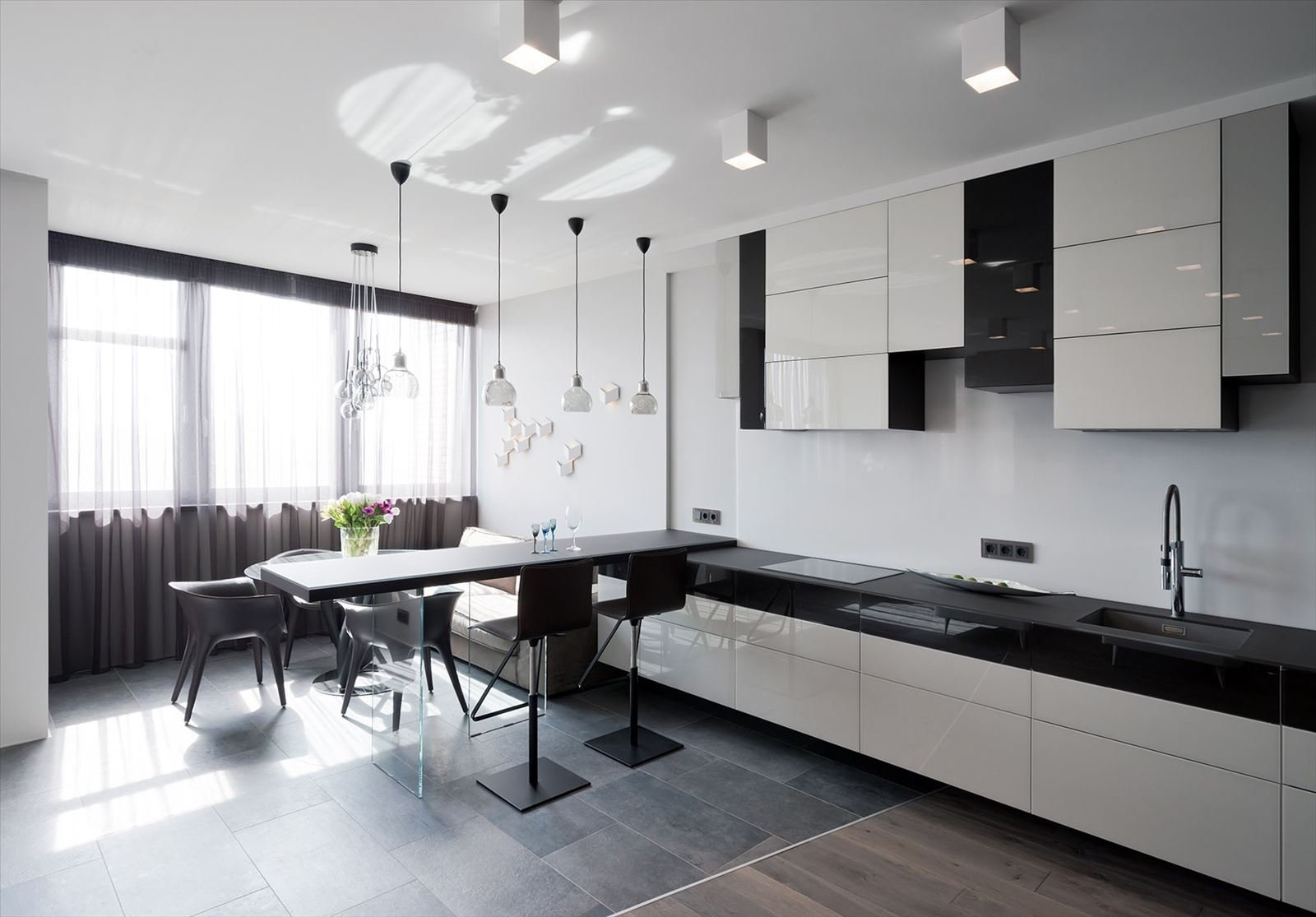 Кухни в стиле минимализм: 40 фото идей дизайна интерьера гостиной с кухней и гарнитура